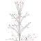 6ft. Pre-Lit White Cascade Twig Artificial Christmas Tree, Multicolor Lights